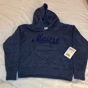 Exist Kids. “Maine” hoodie. Unisex. Size S. Heather navy. NWT.